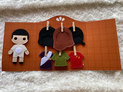Malaysian Costume Finger Puppets