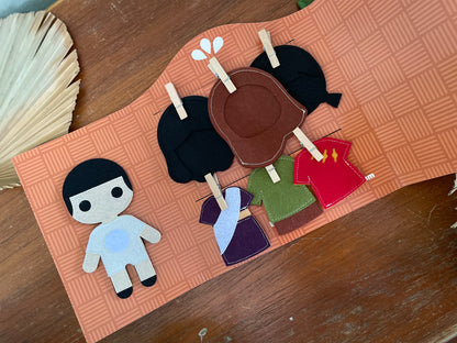 Malaysian Costume Finger Puppets